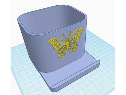 butterfly cell stand cup holder rkxone 3d print model - Mito3D