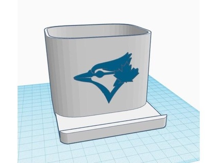 bluejays cell stand cup holder rkxone 3d print model - Mito3D