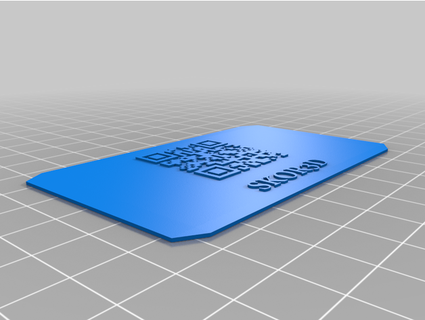 contactless business card skor3d 3d print model - Mito3D