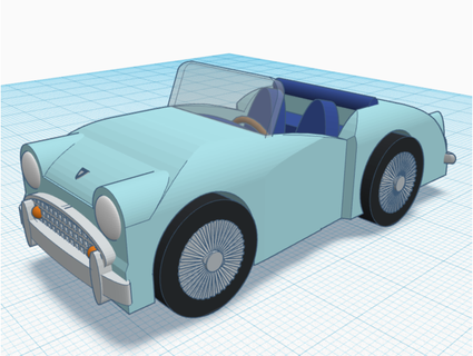 pequeño británico Deportes coche vehiculo mineral 3d print model - Mito3D