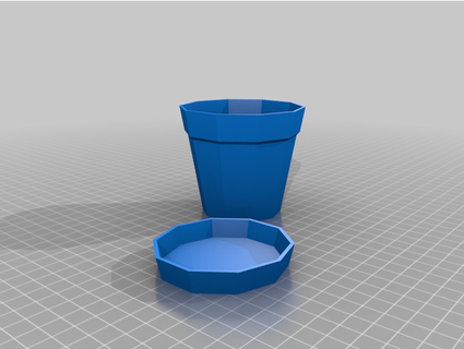 low poly cactus pot coneman72 3d print model - Mito3D
