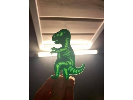 dinosaure lithophane luminette 3d print model - Mito3D