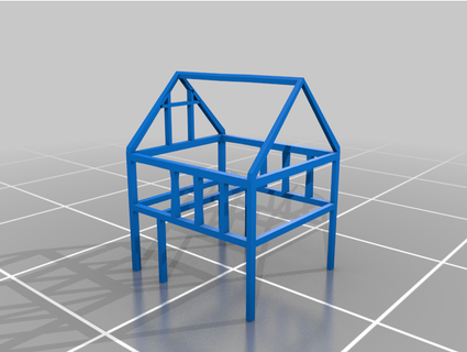 madeira casa framestl complicado 3d print model - Mito3D