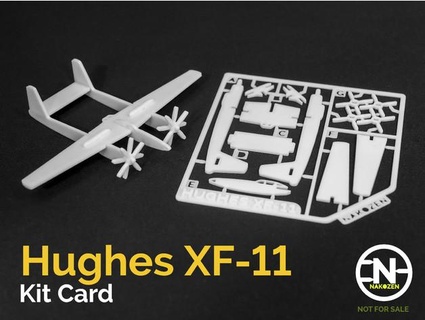 hughes xf-11 kit card nakozen 3d print model - Mito3D