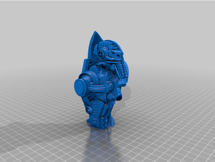 cylon busto recto versión Filadelfia 3d print model - Mito3D