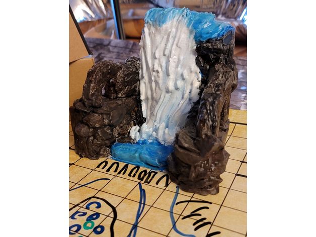 waterfall terrain gnomengarde gamerrangerbob 3D print model - Mito3D