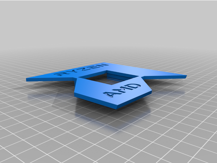 amd Ryzen İşlemci Görüntüle durum kılıf özelleştirilebilir logo talonius 3d print model - Mito3D