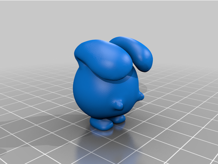 Pokémon Whismur flurmel blue v 3d print model - Mito3D