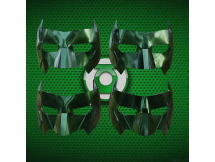 verde linterna kyle Rayner inspirado dominó máscara paquete Budwin 3d print model - Mito3D