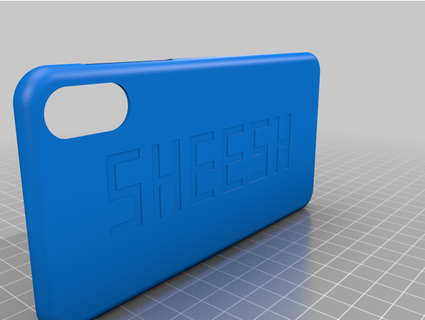 sheesh iphone xr phone case bartword 3d print model - Mito3D