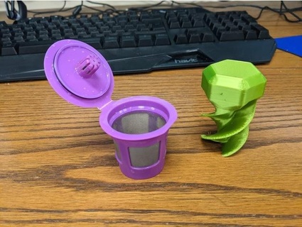 reusable k-cup coffee ground extractor v11 cdb107 3d print model - Mito3D