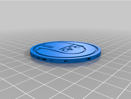 dickbutt coin flip - glue req'd darknovahd 3d print model - Mito3D