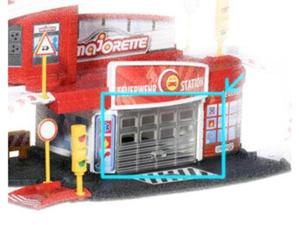 majorette fire station replacement garage door dstarke 3d print model - Mito3D