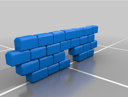 brick wall thebigtricky 3d print model - Mito3D