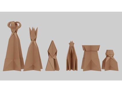 Origami Schach jo nakashima fucus 3d print model - Mito3D