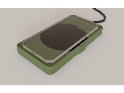 dikdörtgen iphone yatak disk stil telefon kablosuz şarj cihazı 9cm çap 11cm uzun boylu ravpower 12 boyut sincap 3d print model - Mito3D