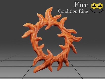 fire - tabletop condition ring smilingdm 3d print model - Mito3D