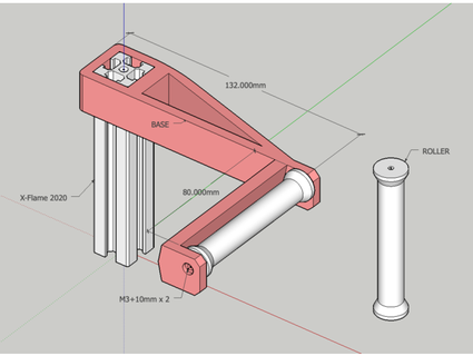 filament guide roller 2 imaicom 3d print model - Mito3D