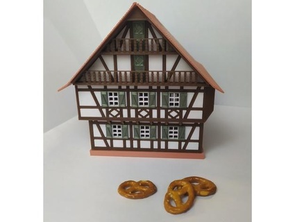half timbered casa Oriental França ho escala jacquesn 3d print model - Mito3D
