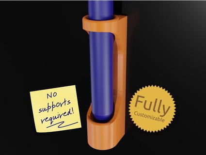 fully customizable pen holder fridge magnet code make 3d print model - Mito3D