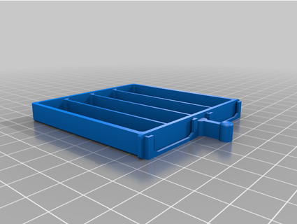 flat drawer 4 compartments jackricht 3d print model - Mito3D