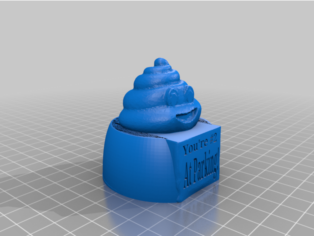 Poop Parken Trophäe Remix glatt mrtasselhof 3D print model - Mito3D
