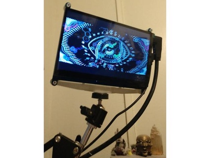 7 lcd holder mike stand maxsmoke777 3d print model - Mito3D
