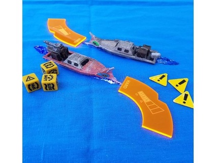 post-apocalyptic trireme boatlands gaslands ellie valkyrie 3d print model - Mito3D