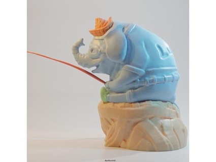 elephant fisherman alexstormnd 3d print model - Mito3D