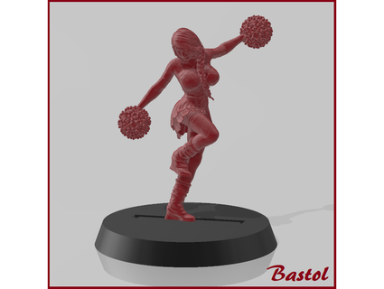 blood bowl human vampire amazon cheerleader 2 bastol 3d print model - Mito3D