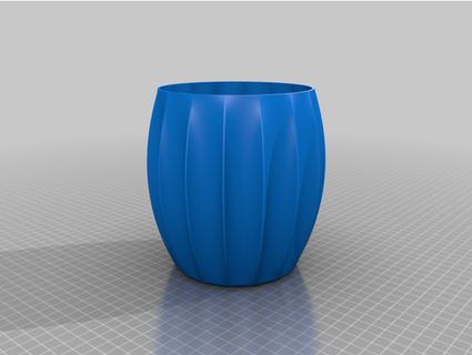 rib round vase pot johnkh 3d print model - Mito3D