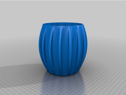 larger rib round vase pot johnkh 3d print model - Mito3D