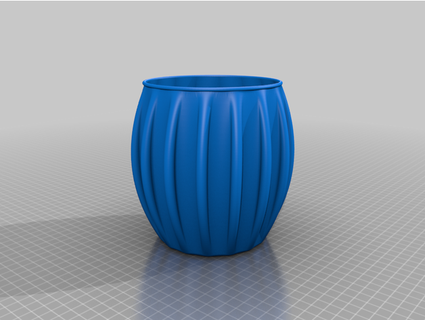 grand nervure rond lèvre vase pot johnkh 3d print model - Mito3D