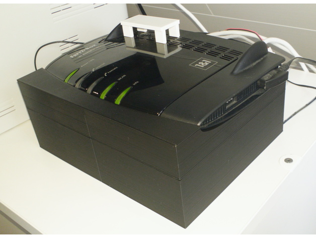 fritzbox 7490 mit ftergeh uso 120mm f0302 3D print model - Mito3D