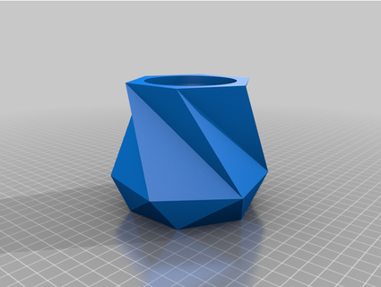 geométrico vaso flores 5 bvm 3d print model - Mito3D