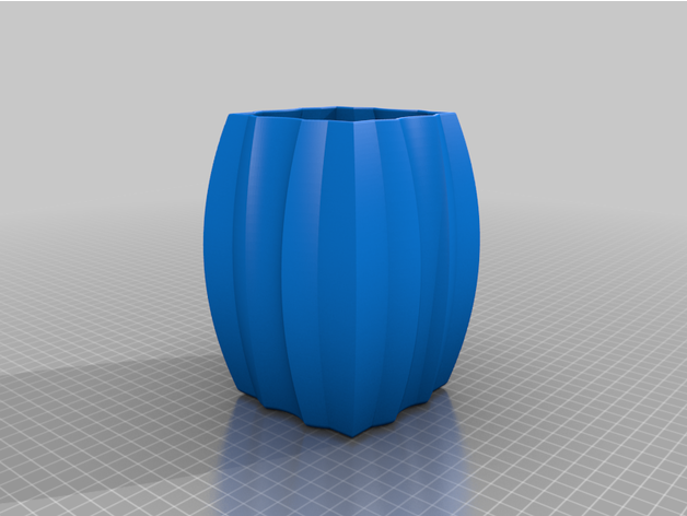 square rib vase pot johnkh 3D print model - Mito3D