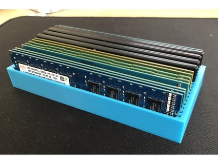 dimensionné RAM ddr3 sdimm modules x16 espace rangement boîte rang 3d print model - Mito3D