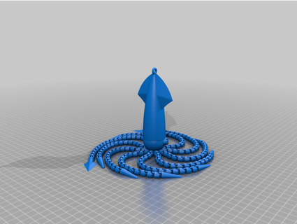 géant calamar flexi pendaison boucle cerrunos87 3d print model - Mito3D