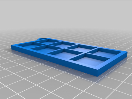 square box key chain 3dprintnewyork 3d print model - Mito3D