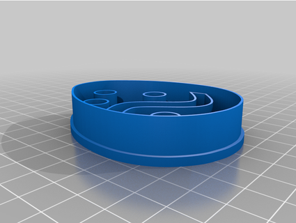 cookie cutter - e egg denis cmid 3d print model - Mito3D