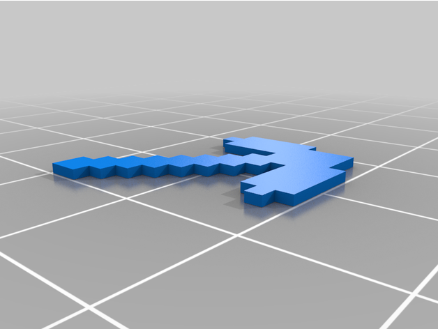 Minecraft pioche quelquechose 3D print model - Mito3D