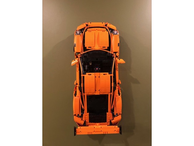 lego porsche wall mount ilanlunken 3D print model - Mito3D