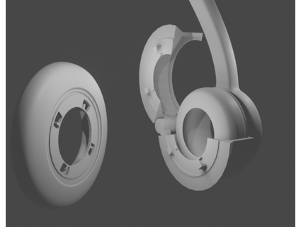 jabra 75 evolvere over ear padiglione auricolare hack parlare 3d print model - Mito3D