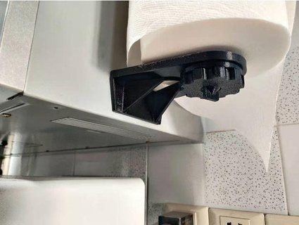 tension-adjustable paper towel holder screws 3m vhb tape version georgezsl 3d print model - Mito3D