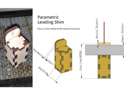 parametrisch freecad Tabelle Nivellierung Shim Laser Cutter Fujisama 3d print model - Mito3D