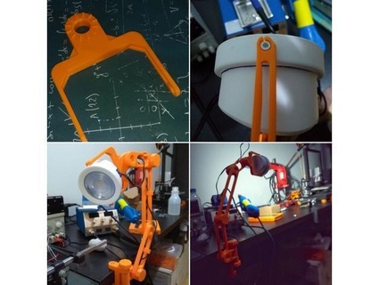 articulating led lamp clamp spot alltop pedro ibs 3d print model - Mito3D