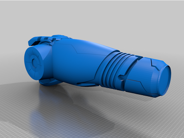 samus returns inspired arm cannon chozogallifreyan 3D print model - Mito3D