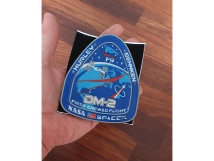 nasa spacex first crewed flight dm-2 patch multicolor jw27 3d print model - Mito3D