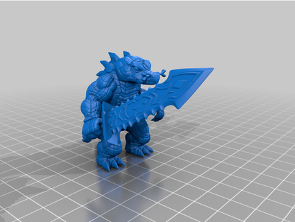 gator man crocodile monstre np dev 3d print model - Mito3D