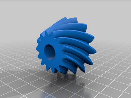 bevel gear helical teeth 1 3 reduction erickendo 3d print model - Mito3D